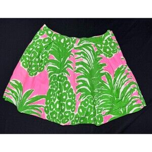 Lilly Pulitzer Pineapple Parfait Flamenco A-Line Mini Skirt Size 10 Charleston